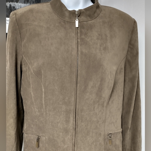 Doncaster Women's Light Brown Full Zip Casual Jacket Size 14 - Picture 7 of 7